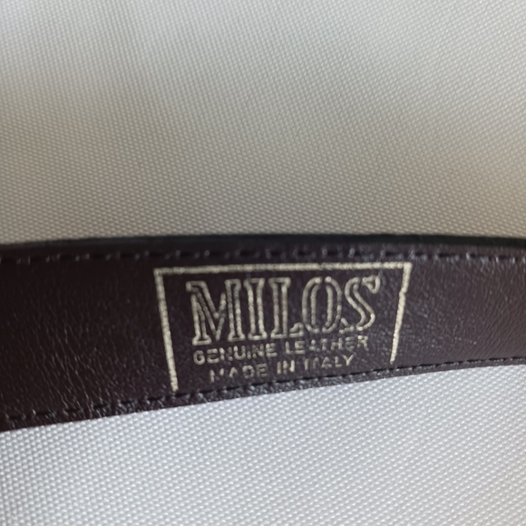 Size XS/S/M? Vintage Milos Womens Belt Leather Made Italy Brown Copper Skinny